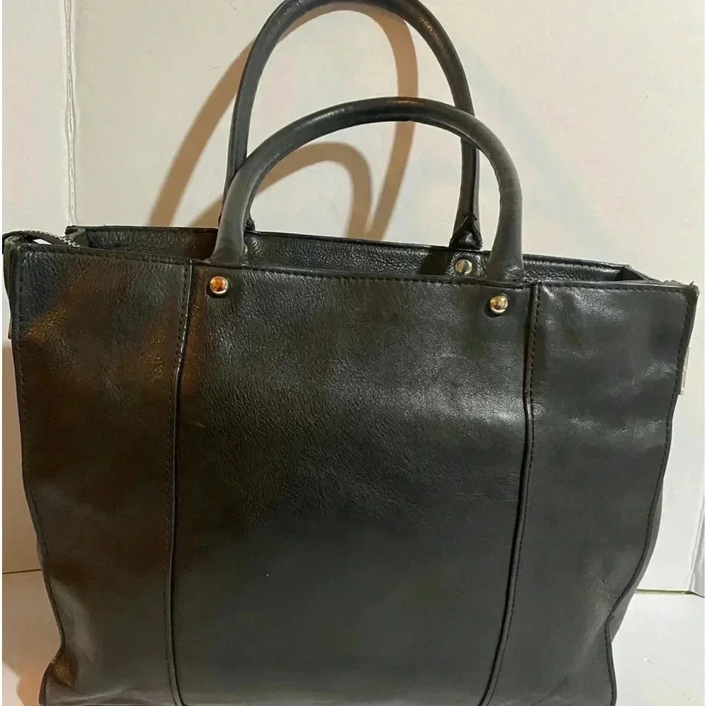 Rebecca Minkoff black leather satchel handbag